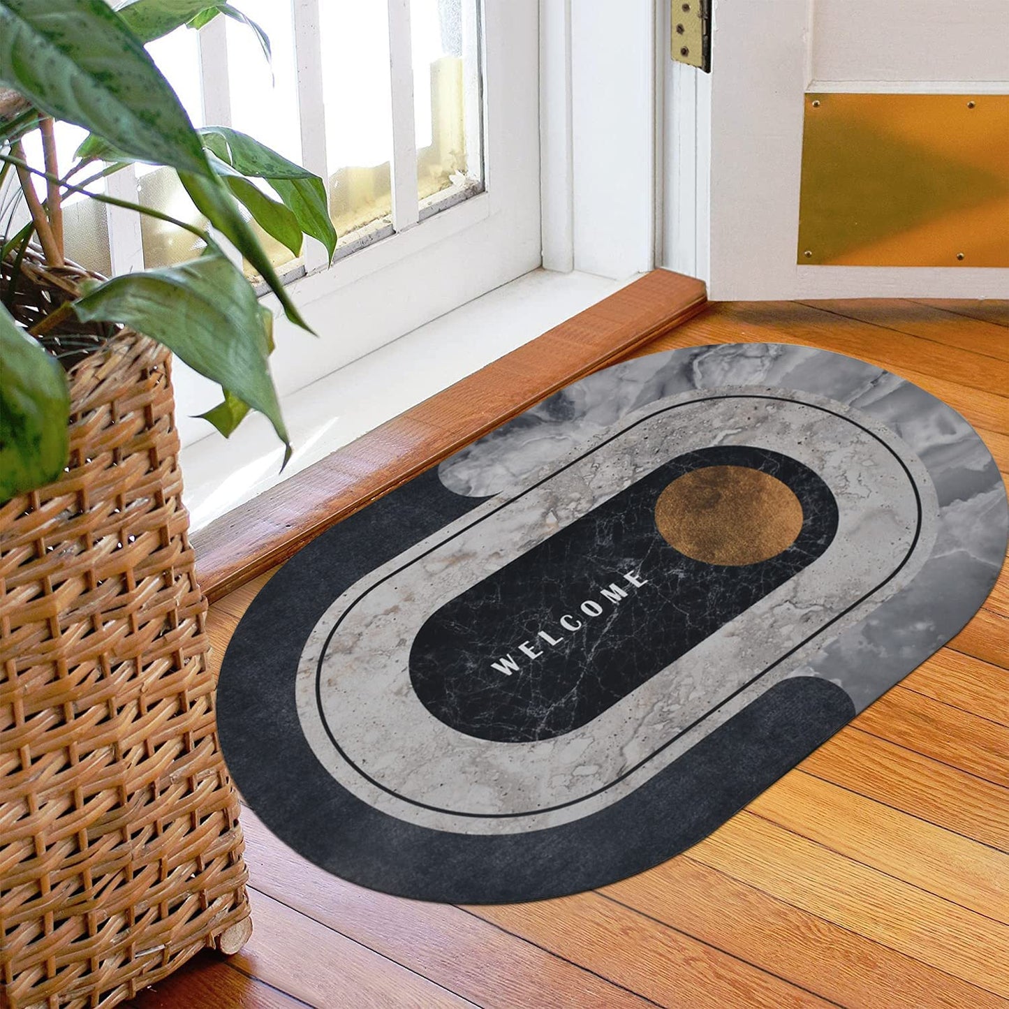 Bath Mat Super Absorbent Quick Drying Bathroom Rugs Non Slip