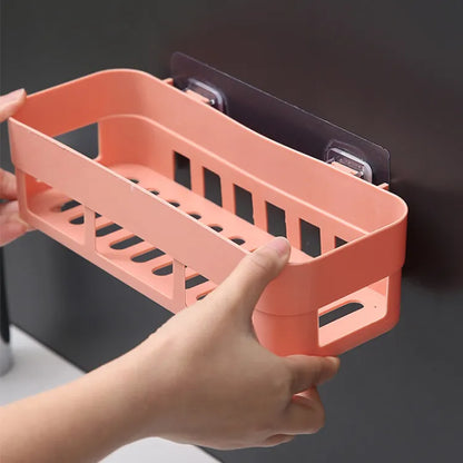 1 PCs Bathroom Shelf Bathroom Adhesive Storage Rack