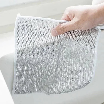 Combo Deal Disposable Food Cover Plastic Wrap 100 Pcs + 2 Pcs Dishwashing Rug