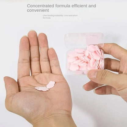 Pack of 2 Portable Disposable Soap Tablets – 50 Sheets per Box