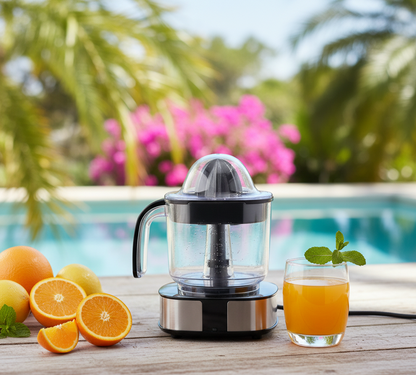 Premium Stainless Steel Electric Citrus Juicer: High-Efficiency Pulp-Control Extractor with Integrated Measurement Pitcher