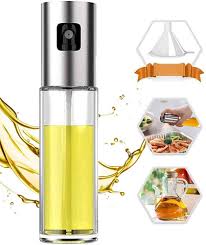 Oil Spray Bottle / 100ml Glass Oil Sprayer For Kitchen Use / Cooking, BBQ, Baking, Frying, Salad Dressing Oil Spray Bottle