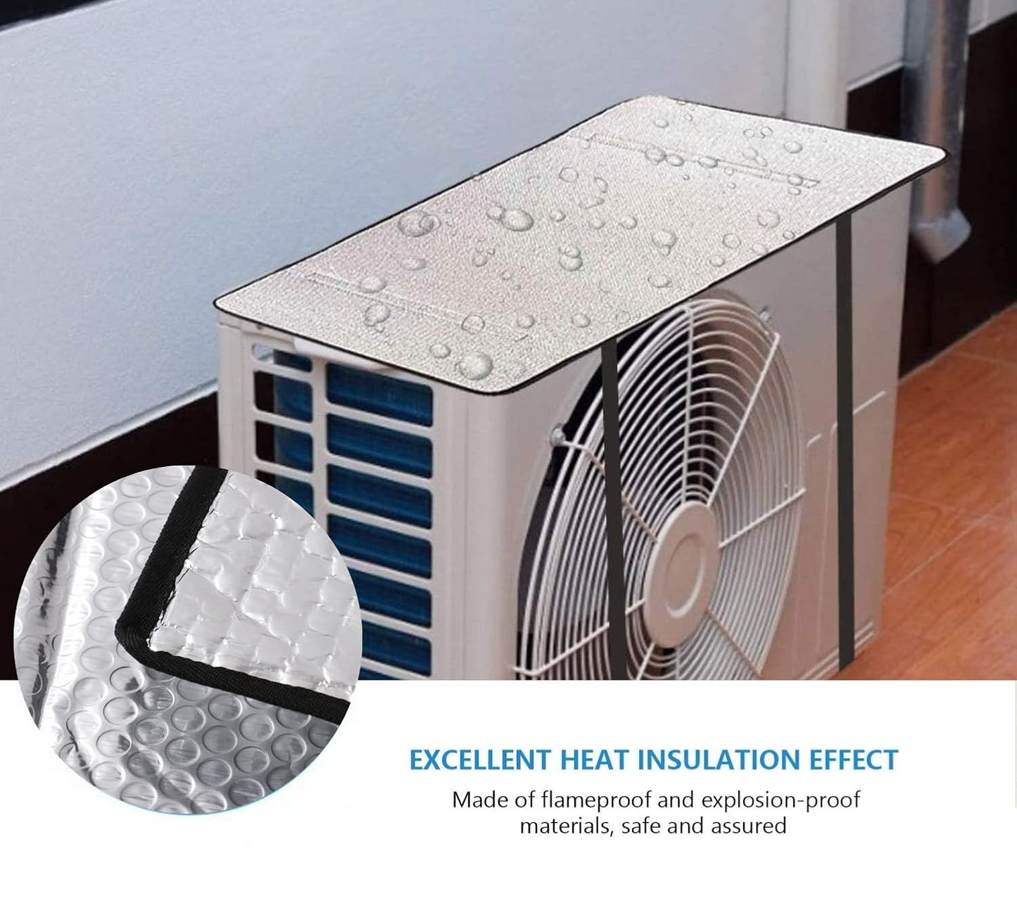 Air Conditioner Outdoor Unit Cover Heat Insulation Universal Size For 1 & 1.5 Ton