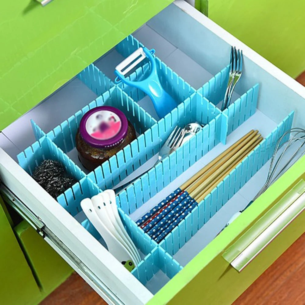 Pack Of 4 Plastic Drawer Dividers DIY Adjustable Partition Boards