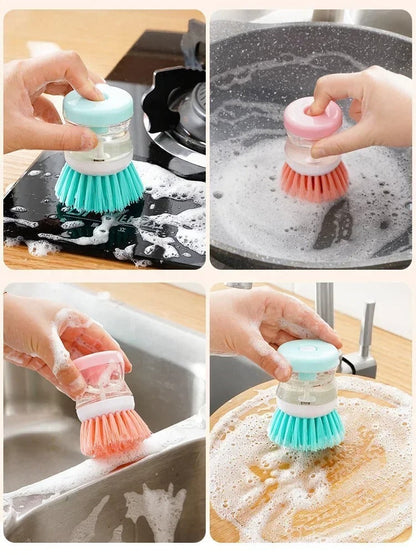 Self Dispensing Cleaning Brush Dish Brush (Pack of 2)